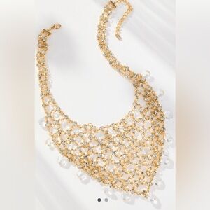 Anthropologie Crystal Bib Necklace NWT